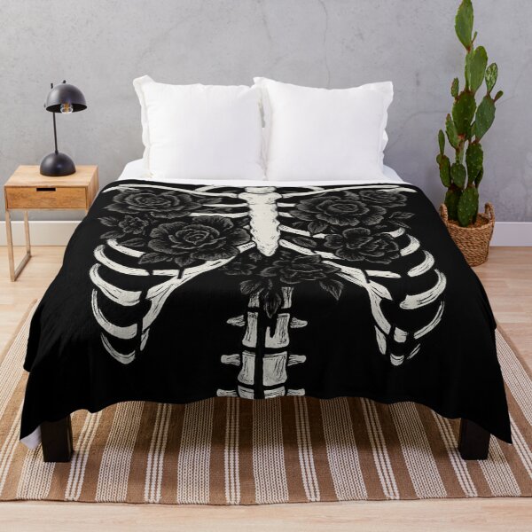 Item preview, Ribcage & Roses | Gothic Anatomy Shirt | Dark Floral Skeleton Tee designed and sold by Mouraludia.