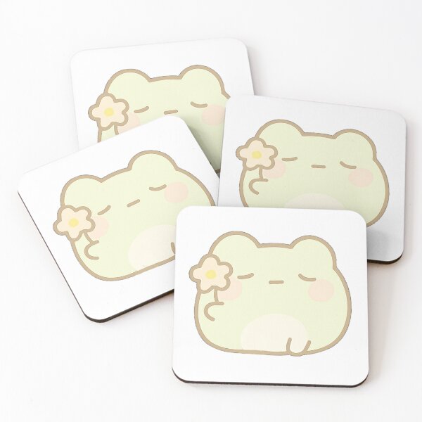 Item preview, Here here - Kawaii Mochi Blob Frog Sticker designed and sold by BluesSketchbook.