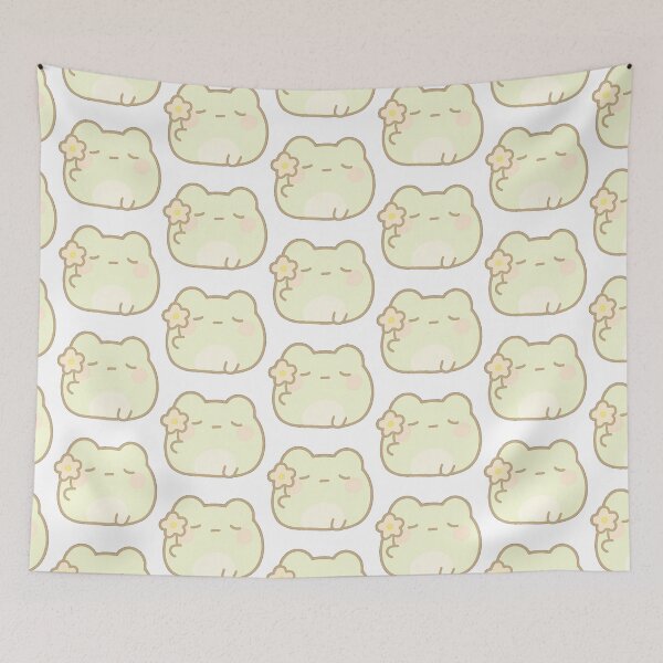 Item preview, Here here - Kawaii Mochi Blob Frog Sticker designed and sold by BluesSketchbook.