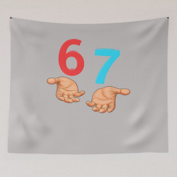 Item preview, 67 Six Seven Meme Gen Alpha Slang 6 7 Hands Funny Boys Kids designed and sold by KristineLi.