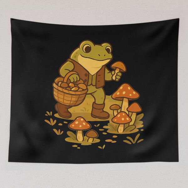 Item preview, Frog Picking Mushrooms In Forest designed and sold by DanaKathe.
