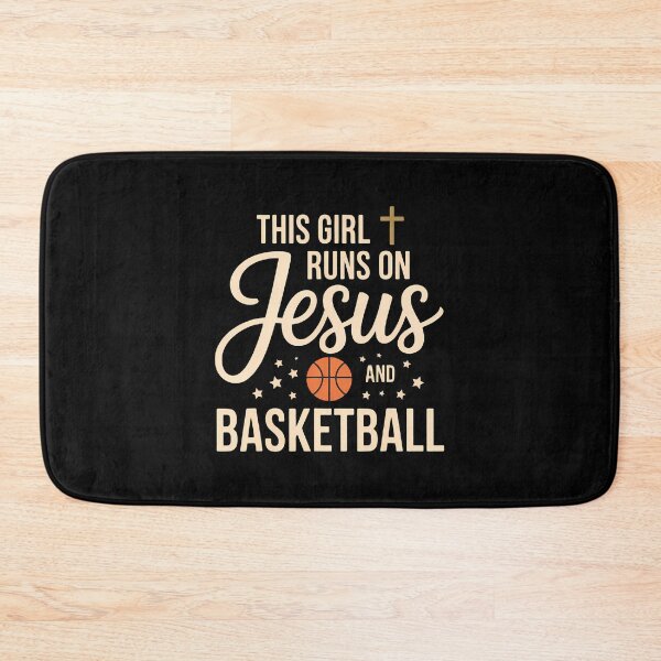 Item preview, This Girl Runs On Jesus And Basketball designed and sold by MyraLorri.