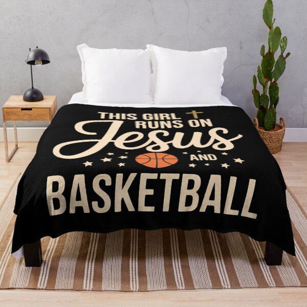 Item preview, This Girl Runs On Jesus And Basketball designed and sold by MyraLorri.