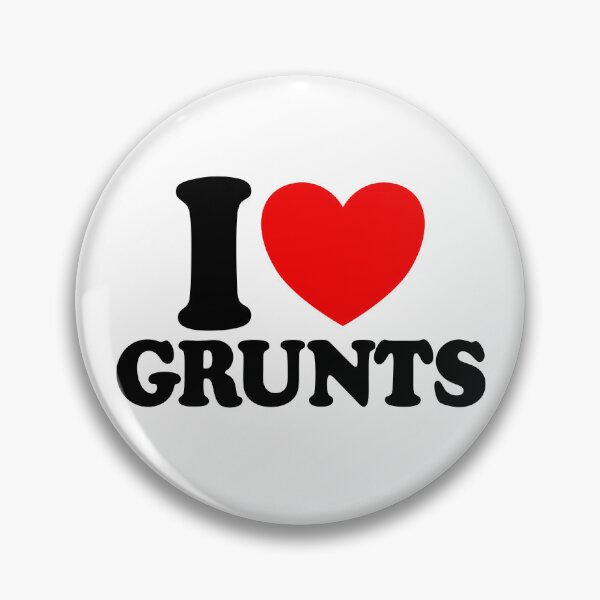 Item preview, I Love Grunts Red Heart Funny Grunt Gear designed and sold by DynamicDesign.