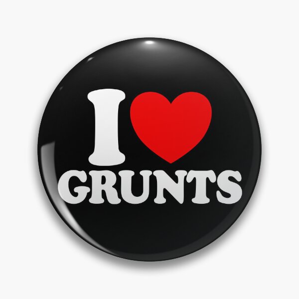 Item preview, I Love Grunts Red Heart Funny Grunt Gear designed and sold by DynamicDesign.