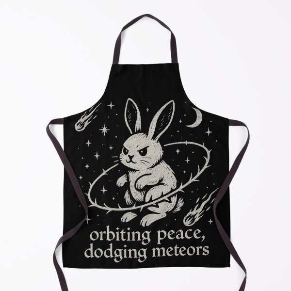 Item preview, Orbiting Peace Dodging Meteors | Cosmic Bunny Shirt | Chaos Humor Tee designed and sold by Mouraludia.