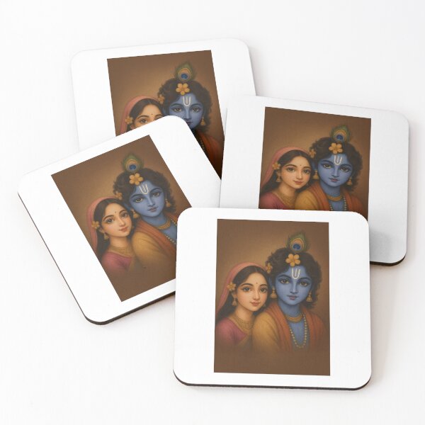 Item preview, Radha Krishna Divine Love | Aesthetic Spiritual Art | Hindu Devotional Illustration designed and sold by ECHOWAVEART.