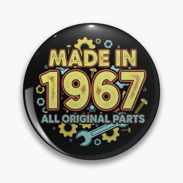 Item preview, Made in 1967 All Original Parts Vintage Mechanic Badge Design designed and sold by SplashTastic.