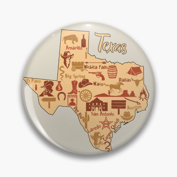 Item preview, Vintage Texas Map Illustration: Western Style Lone Star State Pride Tee designed and sold by mashmosh.