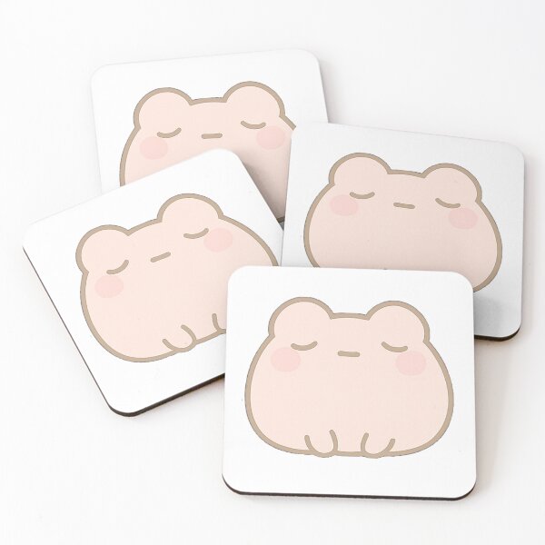 Item preview, Pink Kawaii Mochi Blob Frog Sticker designed and sold by BluesSketchbook.