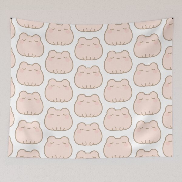 Item preview, Pink Kawaii Mochi Blob Frog Sticker designed and sold by BluesSketchbook.