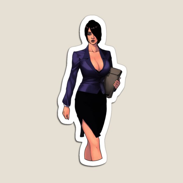 Item preview, Sultry Secretary – Stylish Pin-Up Illustration designed and sold by Hedon77.