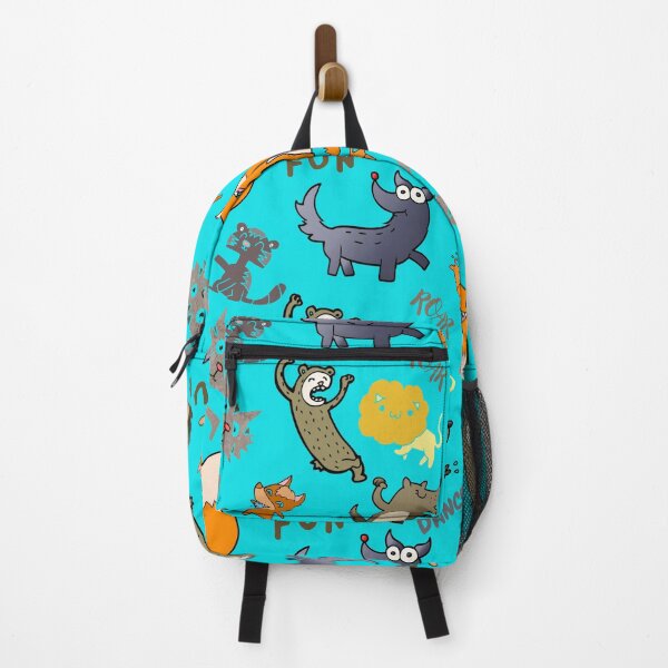 Item preview, Cute Cartoon Animals Pattern Art with Fox Wolf Raccoon Fun Kids Design designed and sold by Wandara Art & Decor.
