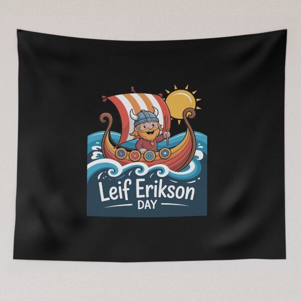 Item preview, Happy Leif Erikson Day October  designed and sold by namibambam.