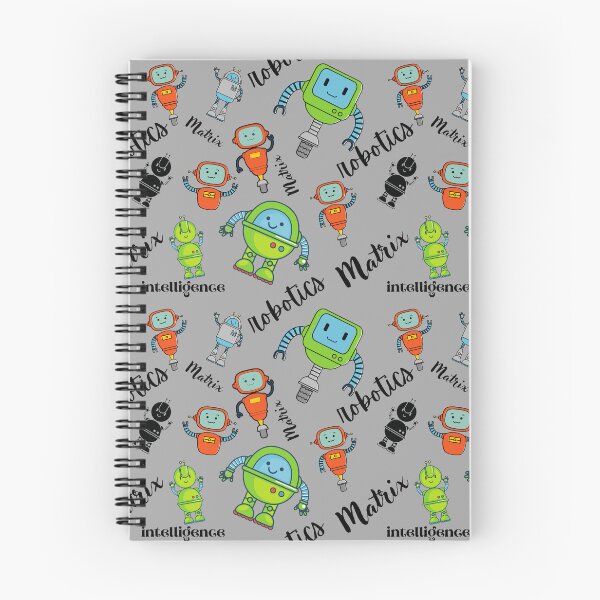 Item preview, Cute Robotics Pattern Art with Robots, Artificial Intelligence, Tech Sci-Fi Illustration Design designed and sold by Wandara Art & Decor.
