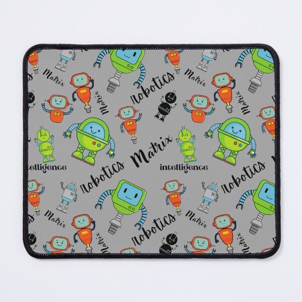 Item preview, Cute Robotics Pattern Art with Robots, Artificial Intelligence, Tech Sci-Fi Illustration Design designed and sold by Wandara Art & Decor.