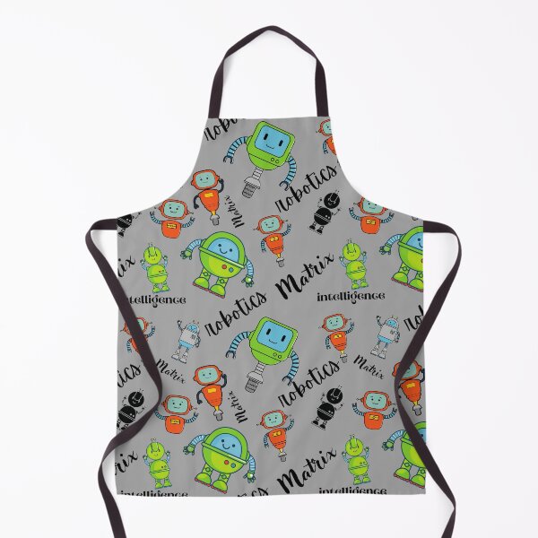 Item preview, Cute Robotics Pattern Art with Robots, Artificial Intelligence, Tech Sci-Fi Illustration Design designed and sold by Wandara Art & Decor.