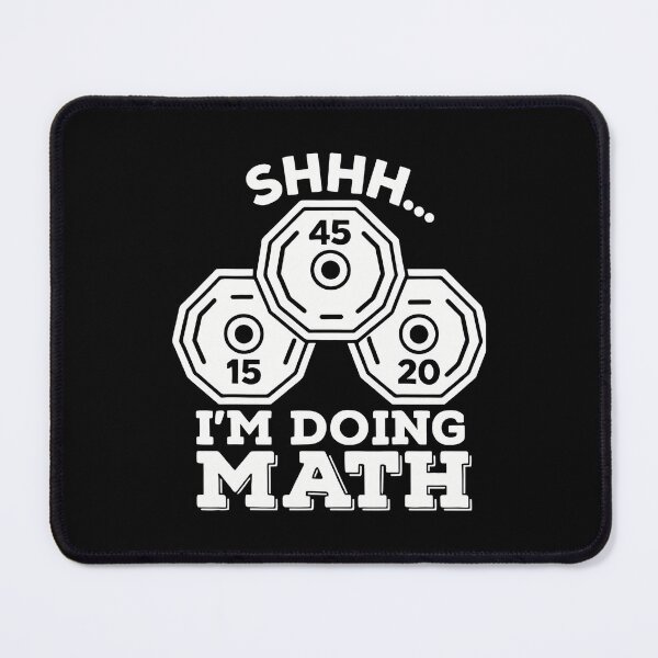 Item preview, Shhh Im Doing Math Gym Funny Weightlifting Plate Counting designed and sold by MariaEdna1.