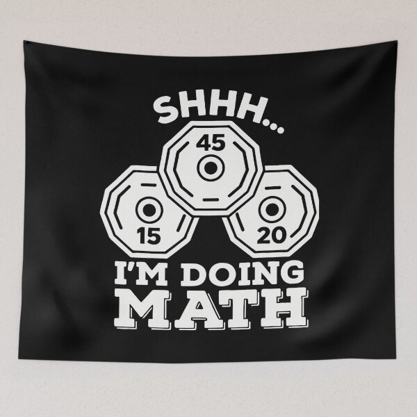 Item preview, Shhh Im Doing Math Gym Funny Weightlifting Plate Counting designed and sold by MariaEdna1.