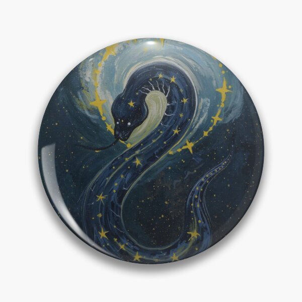 Item preview, Cosmic Serpent in Starry Galaxy - Mystical Snake Art with Golden Stars designed and sold by TitanRN.