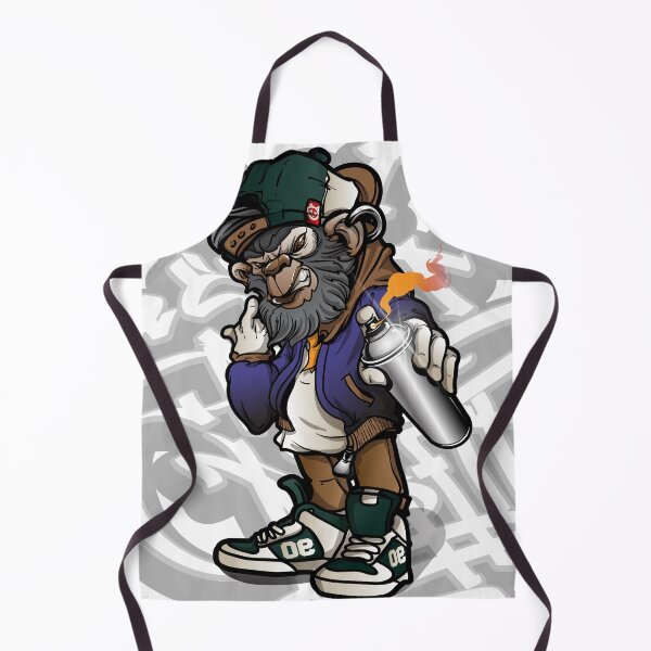 Item preview, Cool Ape Graffiti Mascot with Spray Can for Skate and Urban Culture designed and sold by MKDSN.