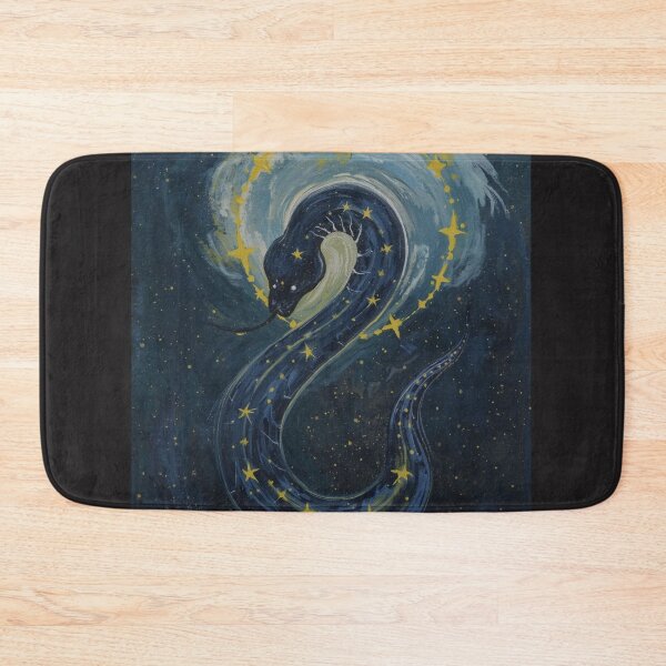Item preview, Cosmic Serpent in Starry Galaxy - Mystical Snake Art with Golden Stars designed and sold by TitanRN.