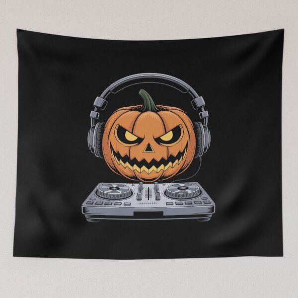 Item preview, Halloween Scary Pumpkin DJ Music Turntables Men Women Gift  designed and sold by LKappa3Faber.