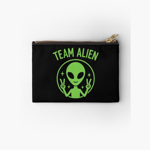Item preview, Team Alien Funny Green Extraterrestrial Peace Sign Cartoon designed and sold by MariaEdna1.