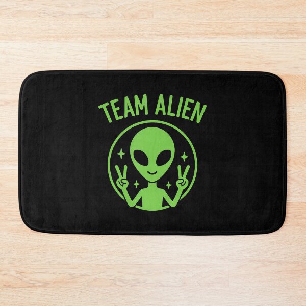 Item preview, Team Alien Funny Green Extraterrestrial Peace Sign Cartoon designed and sold by MariaEdna1.