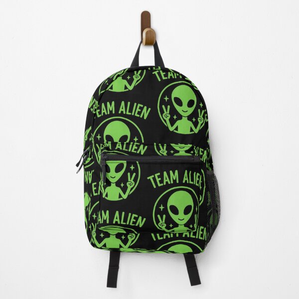 Item preview, Team Alien Funny Green Extraterrestrial Peace Sign Cartoon designed and sold by MariaEdna1.