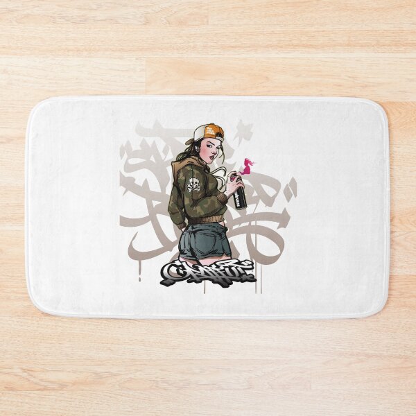 Item preview, Edgy Graffiti Girl Back View Illustration for Street Style Branding designed and sold by MKDSN.