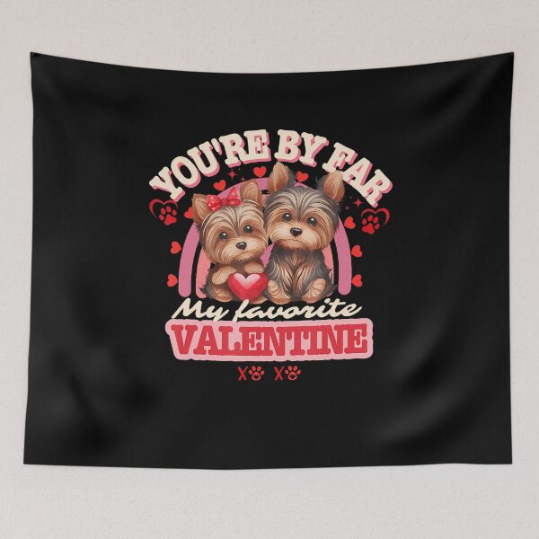 Item preview, Cute Yorkshire Couple Valentines Day Retro Yorkie Dog Lover designed and sold by MaudeGloria.