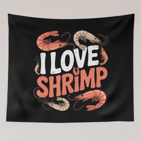 Item preview, I Love Shrimp Seafood Fanatic Quote designed and sold by MariaEdna1.