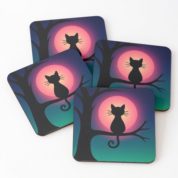 Item preview, Moon Gazing Cat designed and sold by Lucky Treasures by *N2theADIA*.