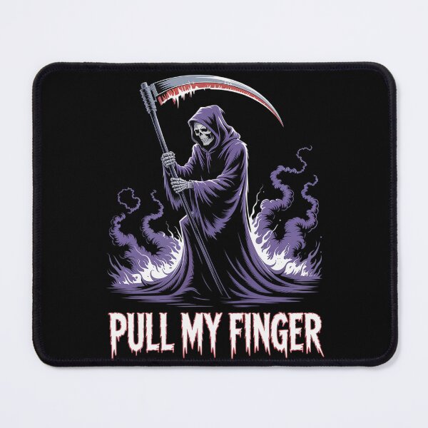 Item preview, Grim Reaper Pull My Finger Funny Halloween Trick or Treat designed and sold by TiredPack.