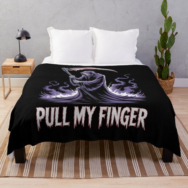 Item preview, Grim Reaper Pull My Finger Funny Halloween Trick or Treat designed and sold by TiredPack.