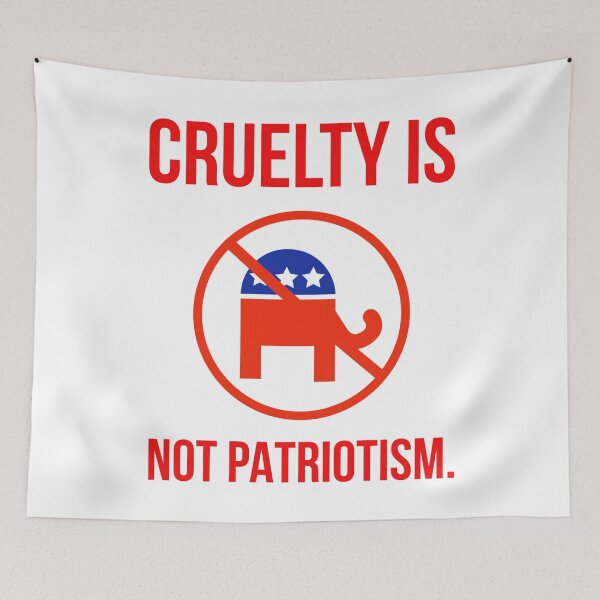 Item preview, Cruelty is not patriotism  designed and sold by Rachel the Artist .