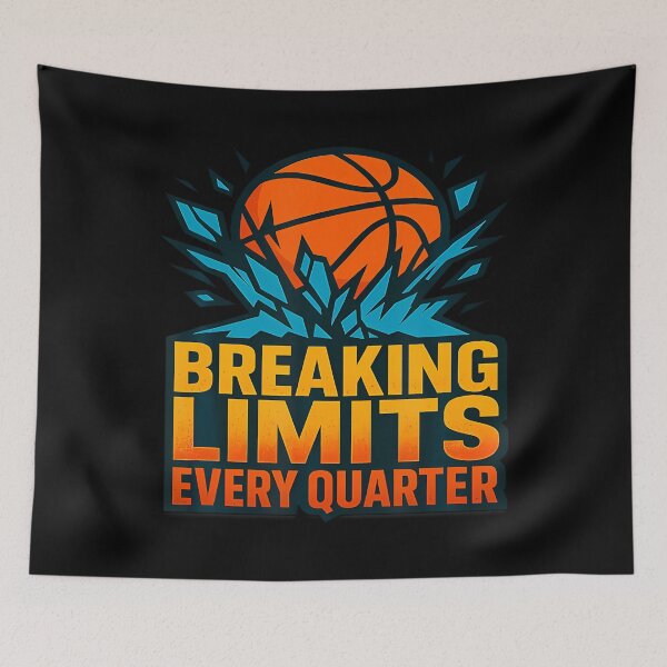 Item preview, Breaking Limits Every Quarter Motivational Basketball designed and sold by CharlotteTerri.