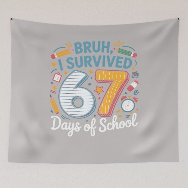 Item preview, Bruh I Survived 67 Days of School Six Seven Kids Teacher designed and sold by KristineLi.