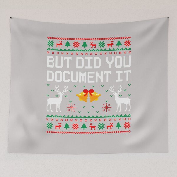 Item preview, But Did You Document It Ugly Christmas Sweater Funny Office designed and sold by MabelWells.