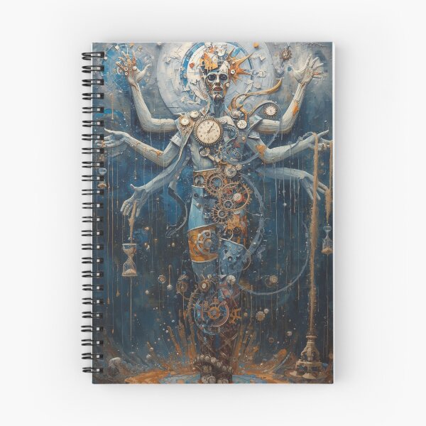 Item preview, Surreal Clockwork Guardian of Time - Steampunk Fantasy Art with Melting Clocks and Gears designed and sold by TitanRN.