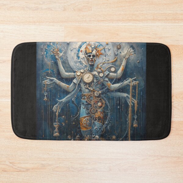 Item preview, Surreal Clockwork Guardian of Time - Steampunk Fantasy Art with Melting Clocks and Gears designed and sold by TitanRN.