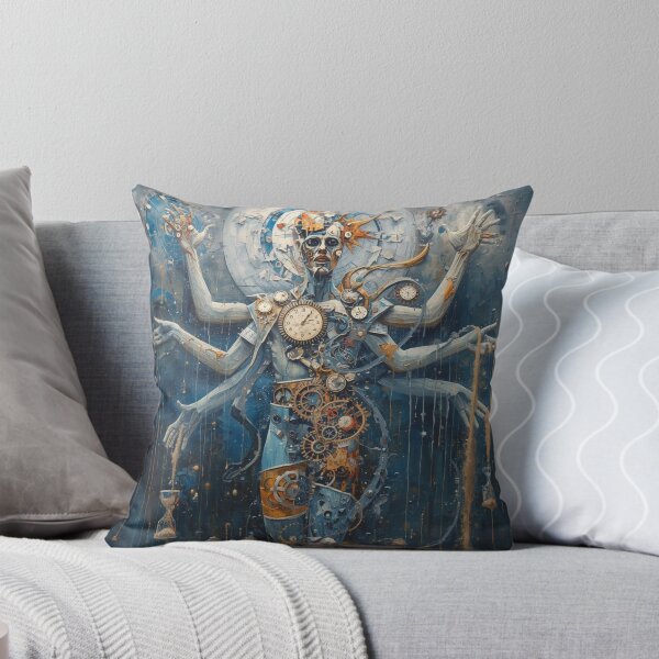 Item preview, Surreal Clockwork Guardian of Time - Steampunk Fantasy Art with Melting Clocks and Gears designed and sold by TitanRN.