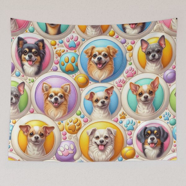 Item preview, Colorful Chihuahuas Paws and Friends designed and sold by Wags & Tails.