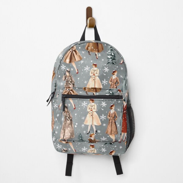 Item preview, 1950s Winter Fashion Ladies - Retro Snowy Winter Women designed and sold by Primrose Art.