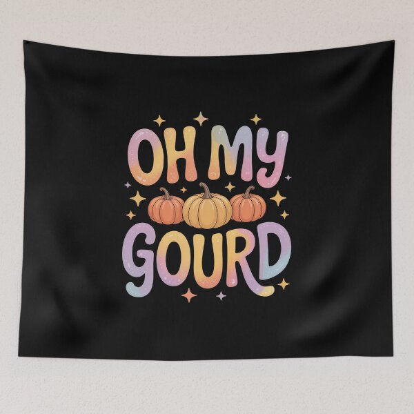 Item preview, Oh My Gourd Funny Pumpkin Pun Halloween Group Retro Quote designed and sold by visionnen.
