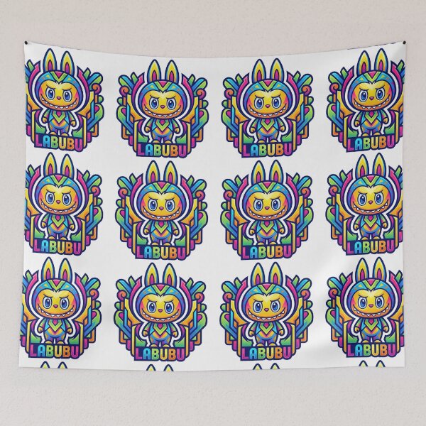 Item preview, labubu art, cute adorable labubu doll with vibrant colors designed and sold by nicnacc.