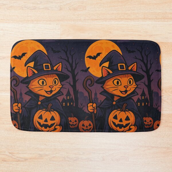 Item preview, Moonlit Cat Witch Pumpkin designed and sold by Krfto.