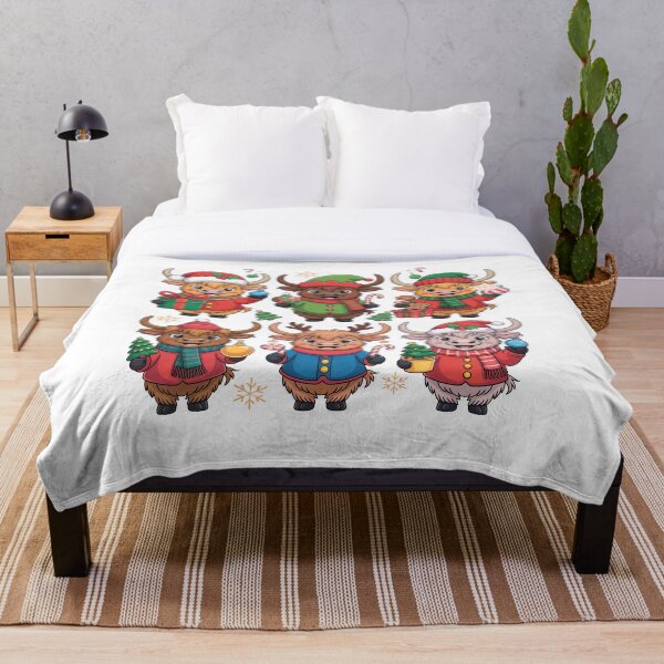 Item preview, Highland Cows Santa Hat Reindeer Christmas Pajamas  designed and sold by Brettgison.