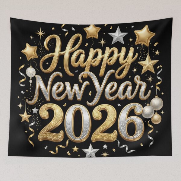 Item preview, Happy New Year 2026 Gold Silver designed and sold by SoulenCify.